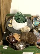 MIXED ITEMS - SILVER PLATE, CERAMICS, CLOCK AND MORE
