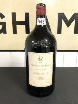 3 LITRE BOTTLE OF MARQUES DE HARO GRAN RESERVA 1989; SERIAL NO. 04943. ONE BOTTLE. SEAL A/F