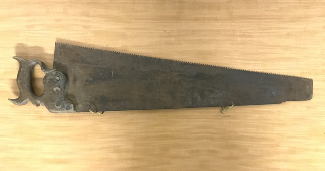 VINTAGE SAW WITH ADVERTISING BENSON & SYMES - Image 2 of 2