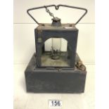 ANTIQUE BRITISH RAIL LAMP; 23CM