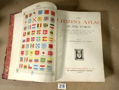 THE CITIZEN'S ATLAS OF THE NEW WORLD EDITED BY J.G.BARTHOLOMEW; DATED 1912