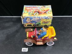 BOXED SMOKEY BILL ON OLD FASHIONED CAR MADE IN JAPAN