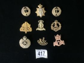 A QUANTITY OF MILITARY METAL CAP BADGES, INCLUDING; ROYAL AUSTRALIAN REGIMENT, OXFORD &