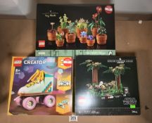 THREE BOXED LEGO KITS, STAR WARS (75353) CREATOR (31148) TINY PLANTS (10329)