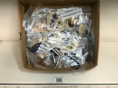 QUANTITY OF MILITARY BADGES AND MEDALLIONS, CLOTH BADGES, POLICE BADGES AND MORE
