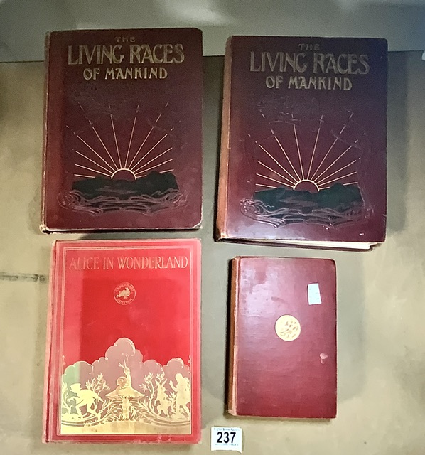 BOOKS - THE LIVING RACES OF MANKIND, ALICE IN WONDERLAND (CENTENARY EDITION) AND ACTIONS AND