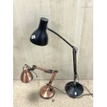 TWO VINTAGE ANGLEPOISE LAMPS