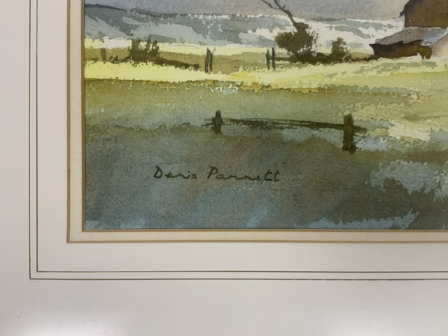 DENIS PANNETT WATERCOLOUR, NICHOLAS LEWIS OIL ON CANVAS AND ROLAND HILDER PRINT ALL FRAMED AND - Image 2 of 8