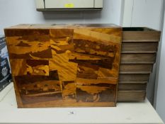 UNUSUAL SEVEN DRAWER CHEST A/F; 40 X 50CM
