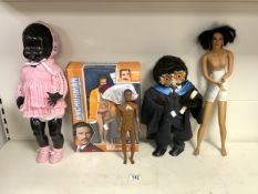 HARRY POTTER OWL, ANCHORMAN FIGURE, VINTAGE BLACK DOLL AND MORE