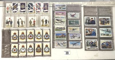 MILITARY RELATED CIGARETTE / TEA CARDS, CHURCHMAN, JOHN PLAYER, MILLS AND MORE