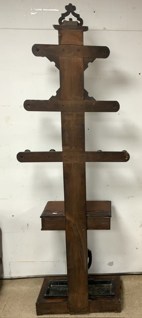 VICTORIAN COAT AND UMBRELLA STAND IN MAHOGANY, APPROX 200CM - Image 3 of 3