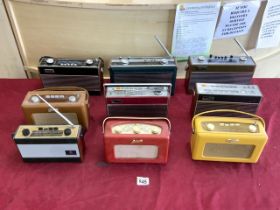 NINE VINTAGE ROBERTS RADIO'S