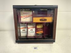 CASTELLA CIGAR TABLE TOP DISPLAY CABINET; 31 X 30CM