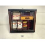 CASTELLA CIGAR TABLE TOP DISPLAY CABINET; 31 X 30CM