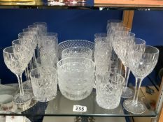 STUART GLASS DRINKING GLASSES AND BOWLS