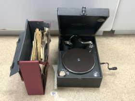 VINTAGE COLUMBIA GRAMOPHONE WITH 78'S RECORDS