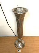 SILVER PLATED FLUTED VASE BY CULINARY CONCEPTS; 52CM