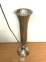 SILVER PLATED FLUTED VASE BY CULINARY CONCEPTS; 52CM