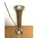 SILVER PLATED FLUTED VASE BY CULINARY CONCEPTS; 52CM