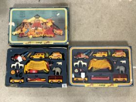 TWO VINTAGE BOXED CORGI CIRCUS SETS