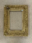 19TH CENTURY WOOD AND PLASTER PICTURE FRAME 73 X 57CM