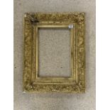 19TH CENTURY WOOD AND PLASTER PICTURE FRAME 73 X 57CM