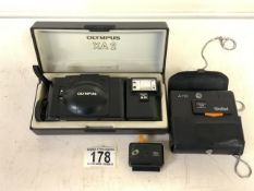 OLYMPUS XA2 35MM COMPACT CAMERA AND HARD CASE, ROLLEI A110
