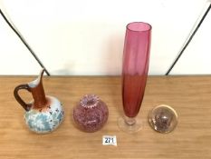 MIXED ART GLASS INCLUDES DARTINGTON