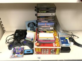 BOXED GRANDSTAND 4600 WITH SEGA MEGA DRIVE GAMES, NINTENDO DS ALSO SEGA ACCESSORIES AND MORE