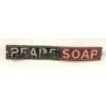 VINTAGE ENAMEL ADVERTISING SIGN 'PEARS' SOAP; 47 X 7CM