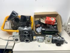 VINTAGE CAMERAS AND ACCESSORIES, INCLUDES ZENIT-E MOSHVA-80, RONIFLEX X 3000 AND MORE