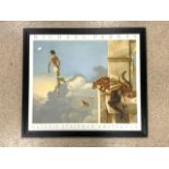 MICHAEL PARKES POSTER DATED 1987 (DREAM FOR ROSA ) FRAMED AND GLAZED; 88 X 78CM