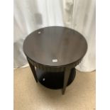 TWO TIER OCCASSIONAL ROUND TABLE 70CM DIAMETER
