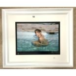 TERRY O'NEILL (BRITISH, 1938-2019): SIGNED PHOTOGRAPH AUDREY HEPBURN IN POOL LIMITED EDITION