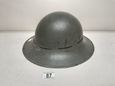 BRITISH CIVIL DEFENCE HELMET DATED 1941; SIZE 7; BY JWS