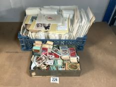 LARGE QUANTITY OF FIRST DAY COVERS, CIGARETTE CARDS AND MORE