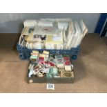 LARGE QUANTITY OF FIRST DAY COVERS, CIGARETTE CARDS AND MORE