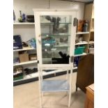 VINTAGE METAL AND GLASS MEDICAL CABINET A/F; 184 X 62CM