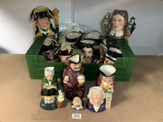 LARGE QUANTITY OF TOBY JUGS, ROYAL DOULTON, SYLVAC, SHORTER AND SONS AND MORE