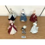 MIXED PORCELAIN FIGURES ROYAL DOULTON, GOEBEL, ROYAL DUX AND MORE