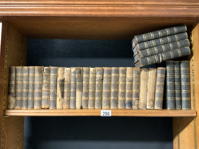 PART SET OF SCOTT'S WAVERLEY NOVELS; 22 IN TOTAL WITH LIFE OF SIR WALTER SCOTT; 7 IN TOTAL