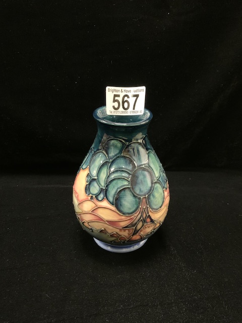 MOORCROFT: A MAMOURA PATTERN VASE; HEIGHT 13CM - Image 3 of 3