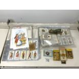QUANTITY OF CIGARETTE CARDS, OGDENS, JOHN PLAYER ALL MILITARY RELATED