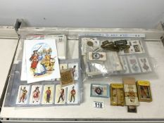 QUANTITY OF CIGARETTE CARDS, OGDENS, JOHN PLAYER ALL MILITARY RELATED