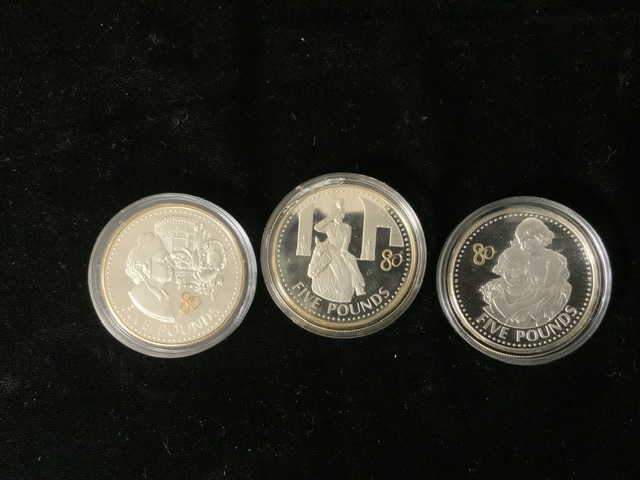 THREE FIVE POUND SILVER PROOF COINS; JERSEY 2006, GUERNSEY 2006 AND ALDERNEY 2006; 85 GRAMS - Image 2 of 2