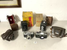 QUANTITY OF VINTAGE CAMERAS LEICA, ZEISS,ROLLEICORD
