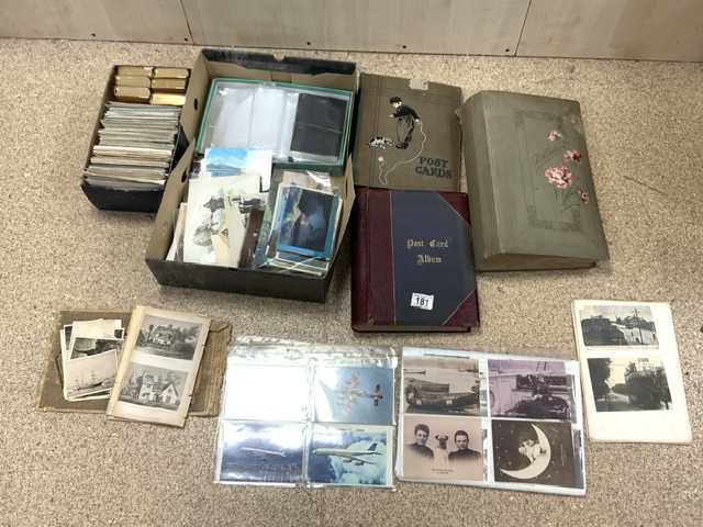 QUANTITY OF VINTAGE POSTCARDS, POSTCARD ALBUMS AND ACCESSORIES WITH OTHER EPHEMERA