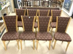 SET OF EIGHT MODERN ERCOL CHAIRS