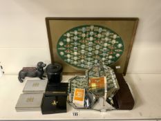 MIXED ITEMS INCLUDES BAKELITE TOBACCO JAR, CIGAR CASE AND MORE